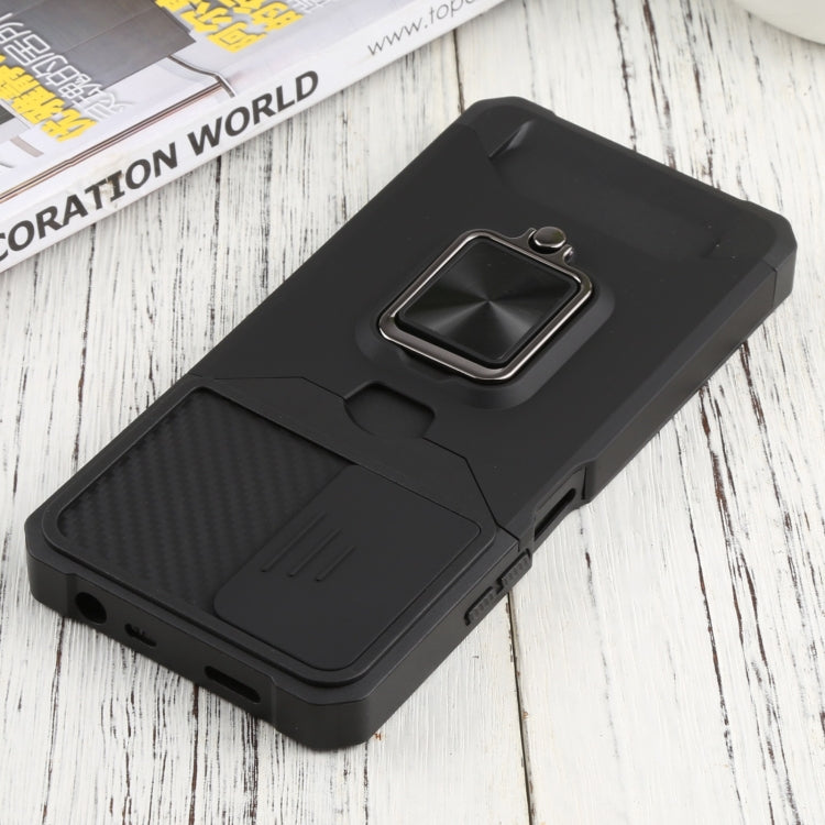 For Xiaomi Redmi Note 11 Pro 5G / 4G International Version Sliding Camera Cover Design PC + TPU Shockproof Phone Case(Black)