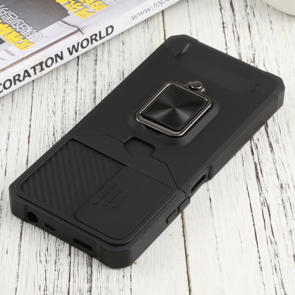 For Xiaomi Redmi Note 11 Pro 5G / 4G International Version Sliding Camera Cover Design PC + TPU Shockproof Phone Case(Black)