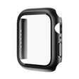 ROCK 2 in 1 PC Frame + Tempered Glass Protector Case For Apple Watch Series 9 / 8 / 7 45mm(Black) - Watch Cases by ROCK