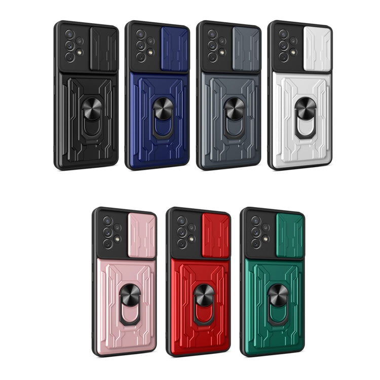 For Samsung Galaxy A53 5G Sliding Camshield Card Phone Case(Black)