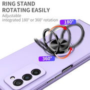 For Samsung Galaxy Z Fold2 5G Armor Ring Holder Phone Case(Purple)