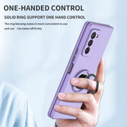 For Samsung Galaxy Z Fold2 5G Armor Ring Holder Phone Case(Purple)
