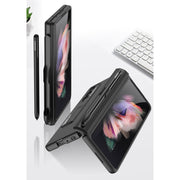 For Samsung Galaxy Z Fold3 5G GKK Magnetic Full Coverage Phone Flip Case with Pen Slot(Gold)