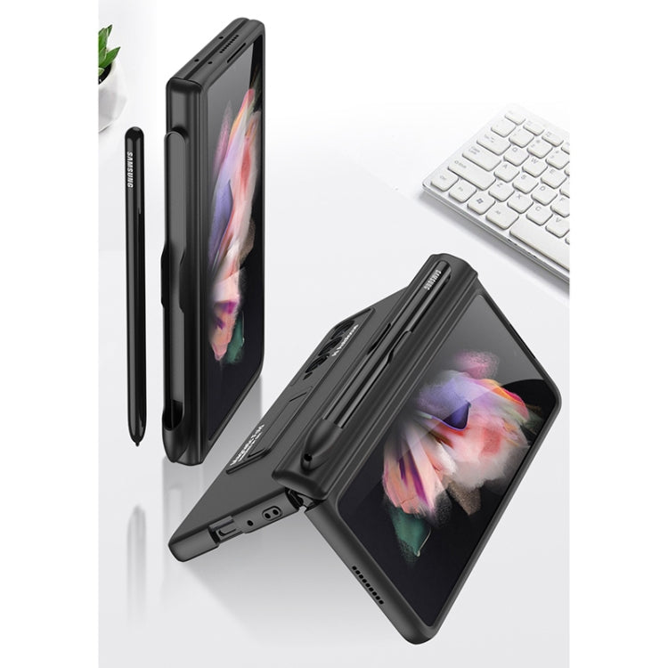 For Samsung Galaxy Z Fold3 5G GKK Magnetic Full Coverage Phone Flip Case with Pen Slot(Black)