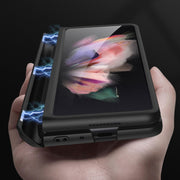 For Samsung Galaxy Z Fold3 5G GKK Magnetic Full Coverage Phone Flip Case with Pen Slot(Black)