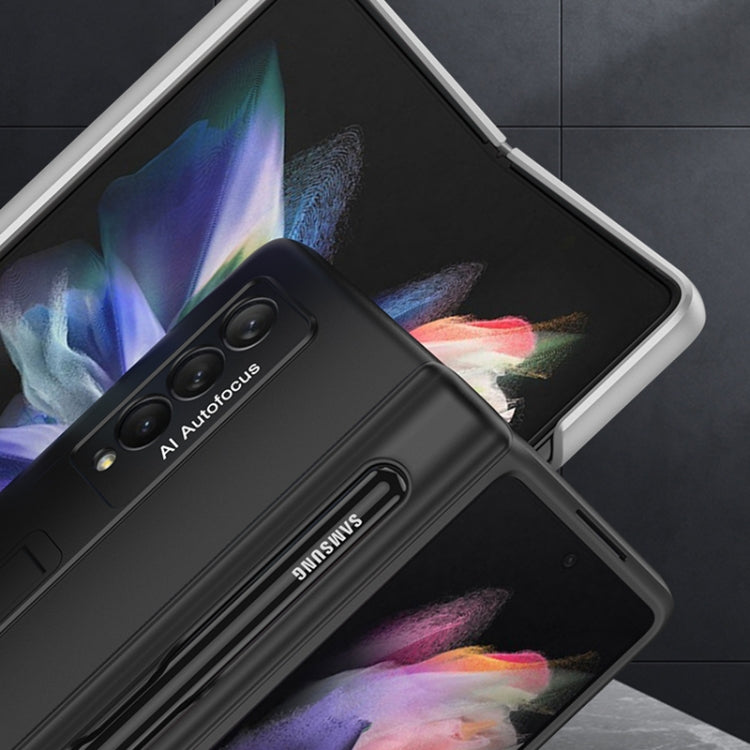 For Samsung Galaxy Z Fold3 5G GKK Magnetic Full Coverage Phone Flip Case with Pen Slot(Black)