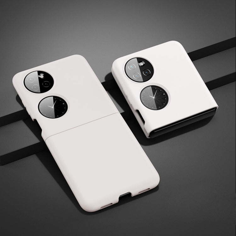 For Huawei P50 Pocket Oil-sprayed Ultra-thin Folding Phone Case(White)