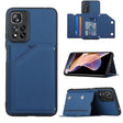 For Xiaomi Redmi Note 11 Pro Skin Feel PU + TPU + PC Phone Case with Card Slots(Blue) - Redmi Note 11 Pro Case by PMC TechLife | Online Shopping South Africa | PMC TechLife