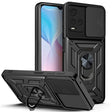 For vivo Y21s Sliding Camera Cover TPU+PC Phone Case(Black) - vivo Cases by PMC TechLife | Online Shopping South Africa | PMC TechLife | Buy Now Pay Later Mobicred