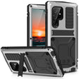 For Samsung Galaxy S22 Ultra 5G R-JUST Metal + Silicone Holder Phone Case(Silver) - Galaxy S22 Ultra 5G Cases by R-JUST | Online Shopping South Africa | PMC TechLife | Buy Now Pay Later Mobicred
