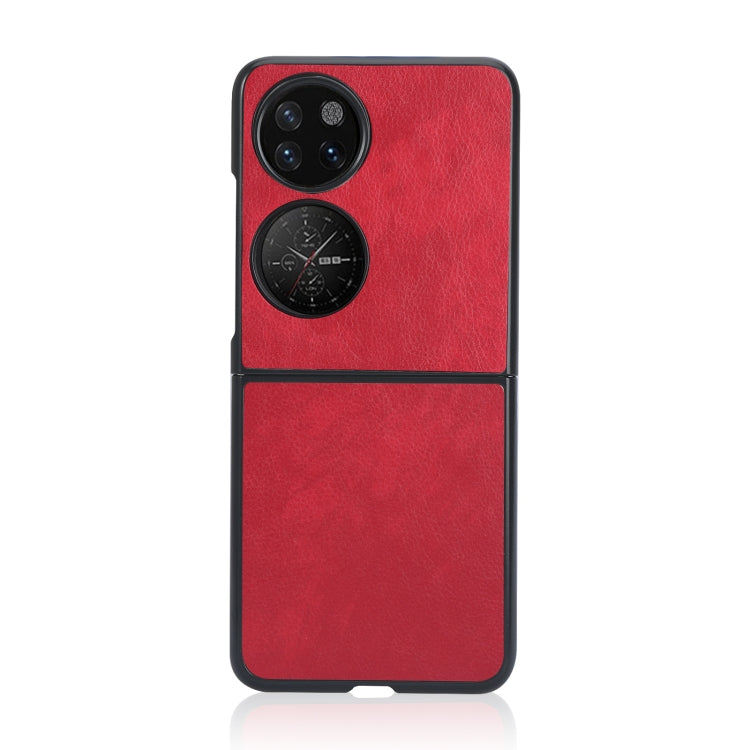 For Huawei P50 Pocket Lychee Texture Folding Phone Case(Red)