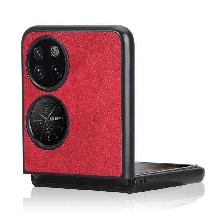 For Huawei P50 Pocket Lychee Texture Folding Phone Case(Red)