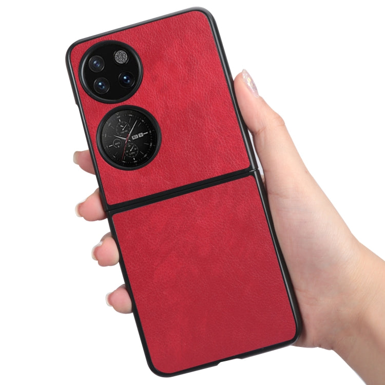 For Huawei P50 Pocket Lychee Texture Folding Phone Case(Red)