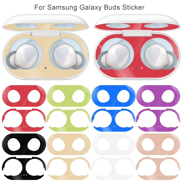 For Galaxy Buds Wireless Bluetooth Earphone Metal Protective Sticker(Rose Gold)