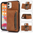 Three-fold Leather Phone Case with Card Slot & Wallet & Holder For iPhone 11(Brown) - iPhone 11 Cases by PMC TechLife | Online Shopping South Africa | PMC TechLife | Buy Now Pay Later Mobicred