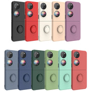 For Huawei P50 Pocket Ring Holder PC Phone Case(Red)