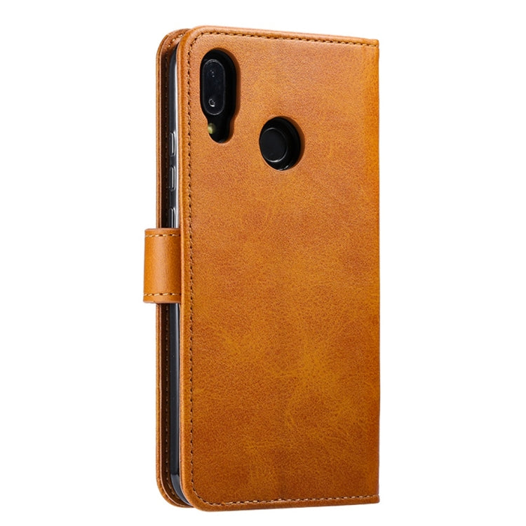 For Huawei P20 Lite GUSSIM Business Style Horizontal Flip Leather Case with Holder & Card Slots & Wallet(Khaki)