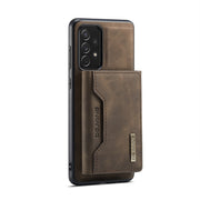For Samsung Galaxy A73 5G DG.MING M2 Series 3-Fold Multi Card Bag + Phone Case(Coffee)