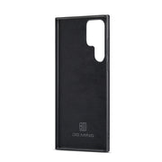 For Samsung Galaxy S22 Ultra 5G DG.MING M1 Series 3-Fold Multi Card Wallet Phone Case(Brown)