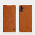 For Samsung Galaxy A13 5G NILLKIN QIN Series Crazy Horse Texture Leather Phone Case(Brown) - Galaxy Phone Cases by NILLKIN | Online Shopping South Africa | PMC TechLife
