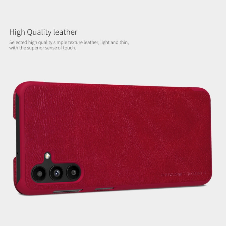 For Samsung Galaxy A13 5G NILLKIN QIN Series Crazy Horse Texture Leather Phone Case(Brown)