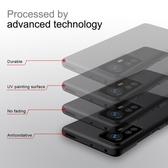 For Xiaomi 12 / 12X NILLKIN Frosted PC Phone Case(Black)