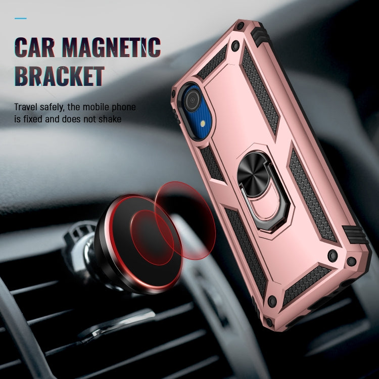 For Samsung Galaxy A03 Core 164mm Shockproof TPU + PC Phone Case with Holder(Rose Gold)
