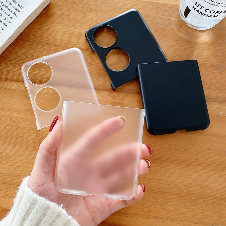 For Huawei P50 Pocket Frosted PC Folding Phone Case(Transparent)