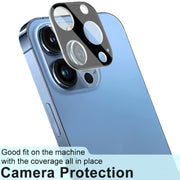 For iPhone 13 Pro / 13 Pro Max imak Integrated Rear Camera Lens Tempered Glass Film with Lens Cap Black Version