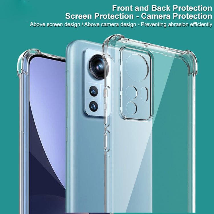 For Xiaomi 12 imak All-inclusive Shockproof Airbag TPU Case with Screen Protector(Transparent)