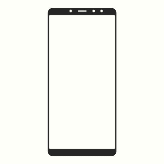 Front Screen Outer Glass Lens with OCA Optically Clear Adhesive for Xiaomi Mi 6X(Black)