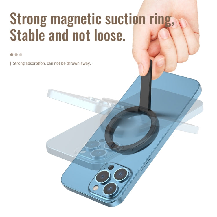 R-JUST SJ20 Magnetic Back Sticker Phone Holder for iPhone 14 & 13 & 12 Series(Silver)