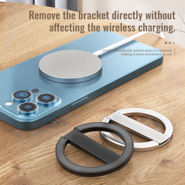 R-JUST SJ20 Magnetic Back Sticker Phone Holder for iPhone 14 & 13 & 12 Series(Silver)