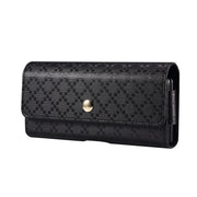 For Samsung Galaxy Z Fold3 5G Checkered Texture Waist Hanging Phone Case(Black)