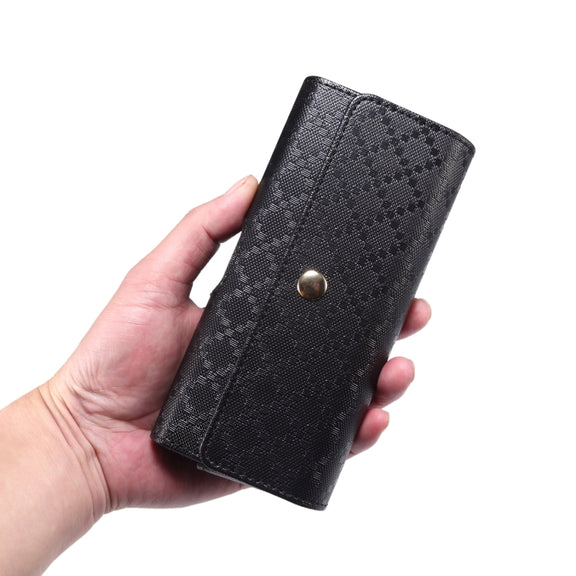 For Samsung Galaxy Z Fold3 5G Checkered Texture Waist Hanging Phone Case(Black)