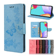 For Samsung Galaxy A23 5G Butterfly Embossed Horizontal Flip Leather Phone Case with Card Slot & Holder(Blue) - free shipping - PMC TechLife - Order now!