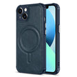 For iPhone 13 Crazy Horse Cowhide Leather Magnetic Phone Case(Blue) - free shipping - PMC TechLife - Order now!