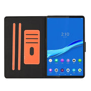 For Samsung Galaxy Tab A8 10.5 2021 Pure Color Leather Tablet Case(Orange)