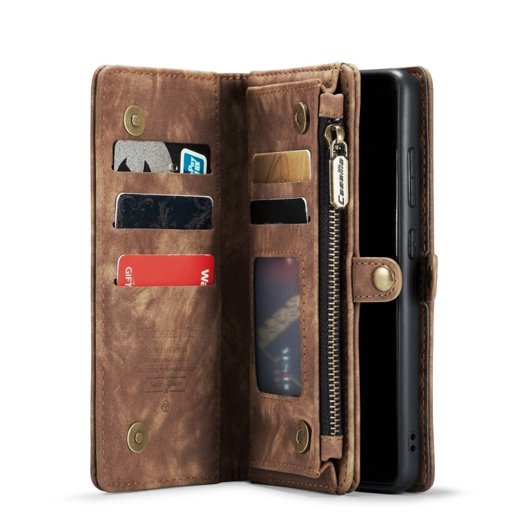 For Samsung Galaxy A33 5G CaseMe-008 Detachable Multifunctional Horizontal Flip Leather Case(Brown)