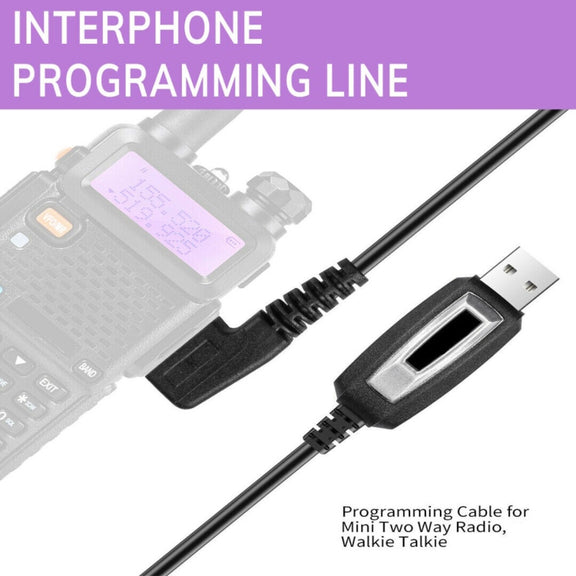 RETEVIS J9110P Dedicated USB Programming Cable for RT3S Series EDA0014386 / EDA0014407(Black)