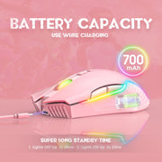 ONIKUMA CW905 2.4G RGB Lighting Wireless Mouse(Pink)