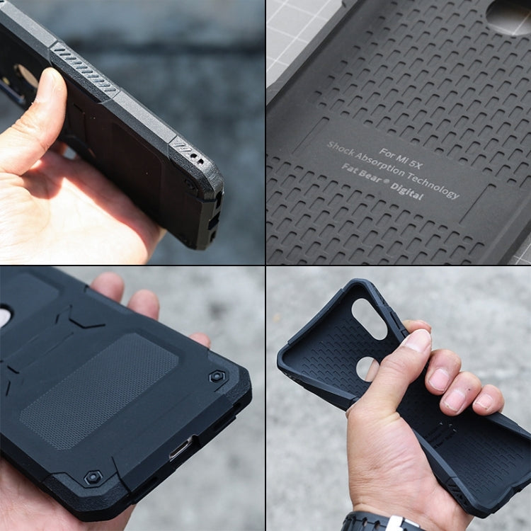 For Xiaomi Mi 5X FATBEAR Armor Shockproof Cooling Phone Case(Black)