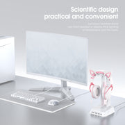 ONIKUMA ST-2 RGB Lighting Headset Holder Stand(White)
