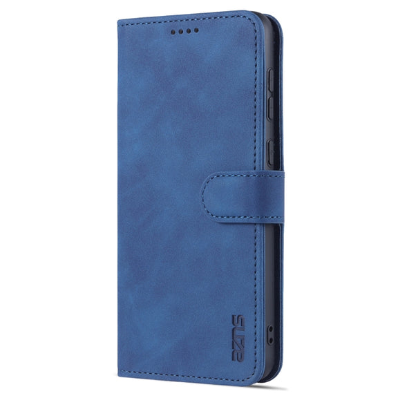 For Samsung Galaxy A53 5G AZNS Skin Feel Calf Texture Horizontal Flip Leather Phone Case(Blue)