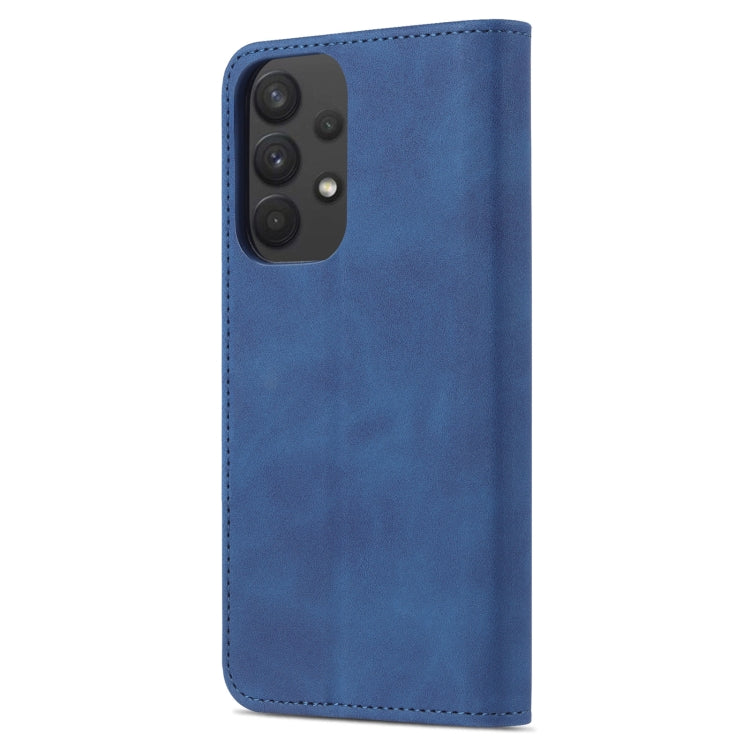 For Samsung Galaxy A53 5G AZNS Skin Feel Calf Texture Horizontal Flip Leather Phone Case(Blue)