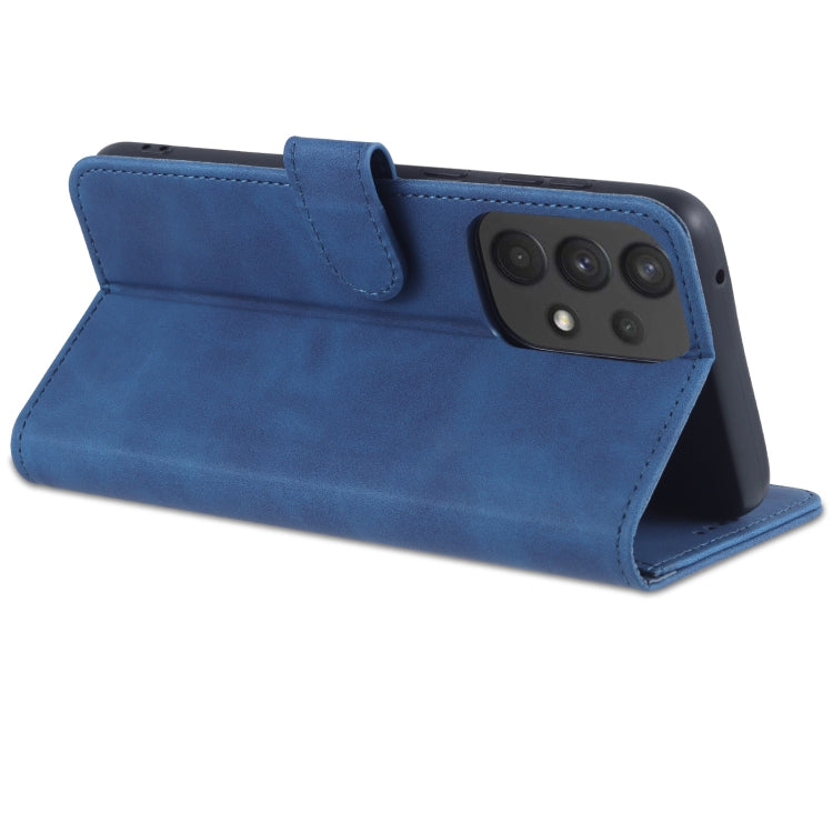 For Samsung Galaxy A53 5G AZNS Skin Feel Calf Texture Horizontal Flip Leather Phone Case(Blue)