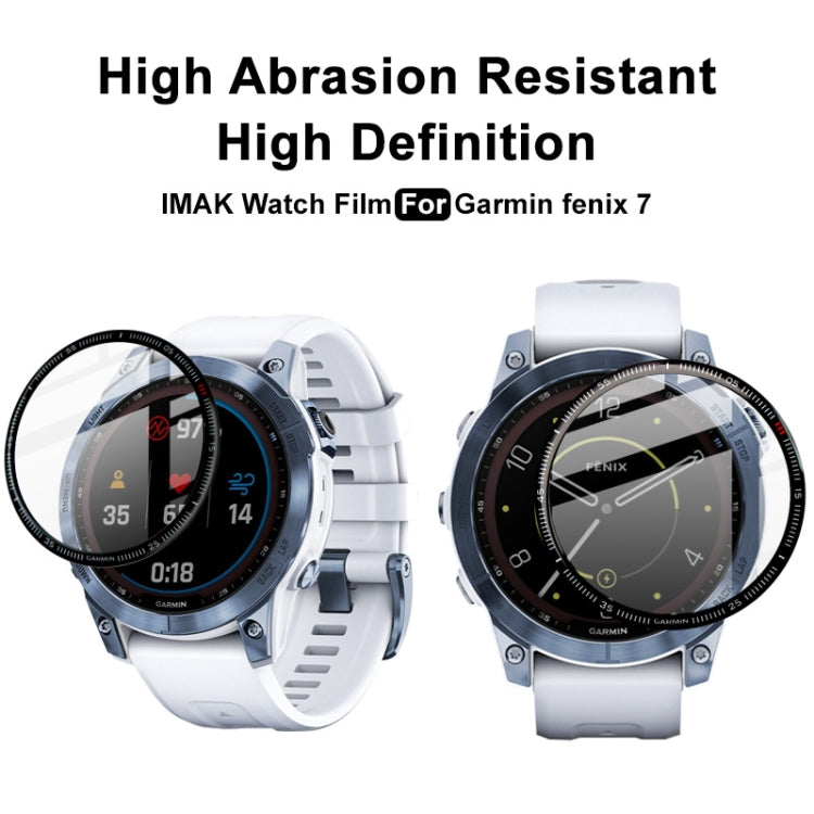 Compatible with Garmin Fenix 7 IMAK Plexiglass HD Watch Protective Film
