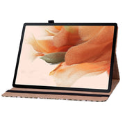 For Samsung Galaxy Tab S8+ / Tab S7+ Color Weave Texture Flip Leather Tablet Case with Holder(Brown)