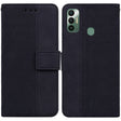 For Tecno Spark 7 Geometric Embossed Leather Phone Case(Black) - Tecno Cases by PMC TechLife | Online Shopping South Africa | PMC TechLife | Buy Now Pay Later Mobicred