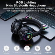 ONIKUMA B90 RGB Lighting Wireless Bluetooth Headphone(Black)
